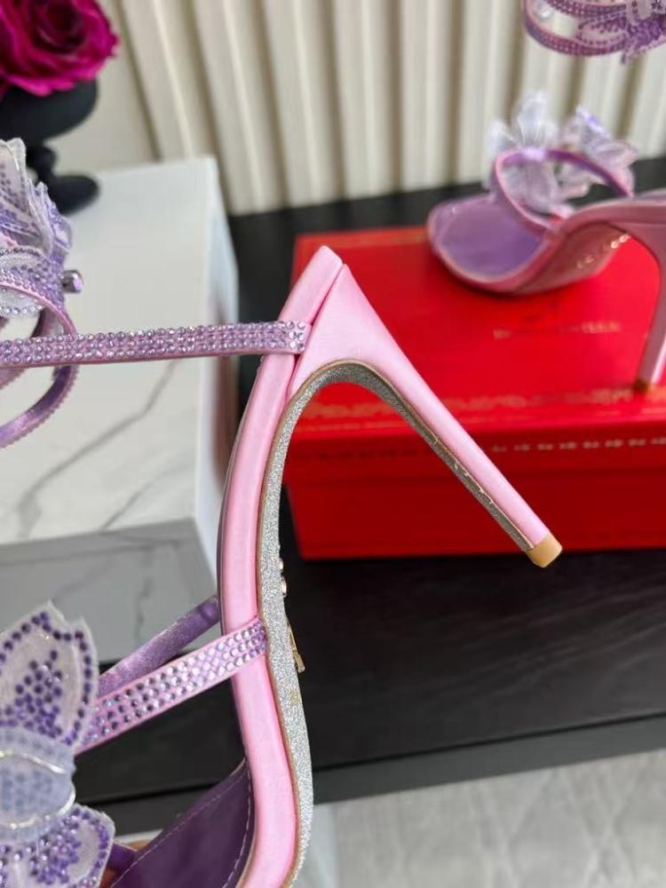 Rene Caovilla Cleo Floral Crystal Sandals