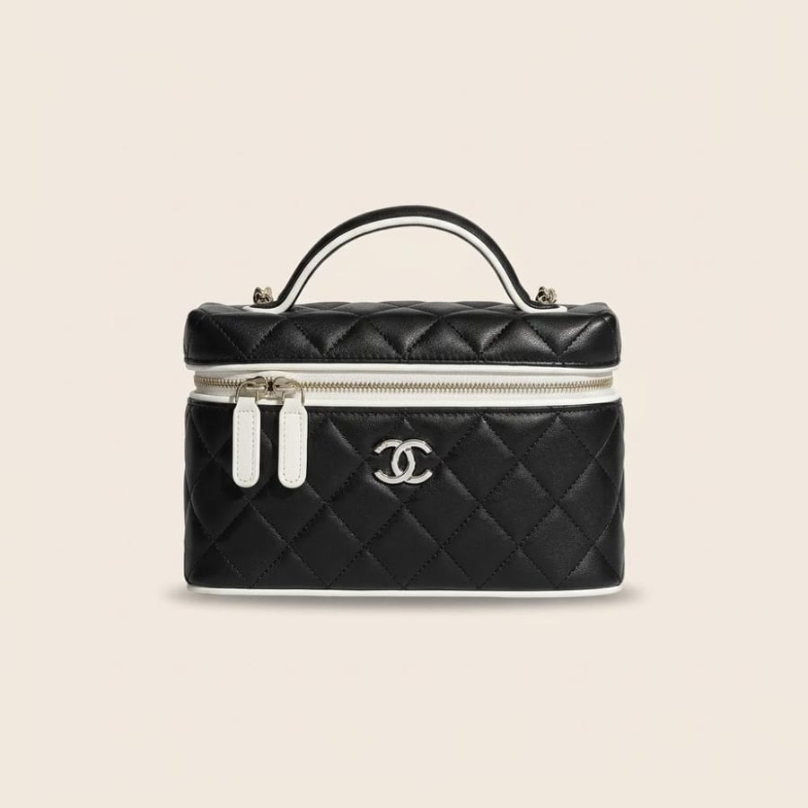 Chanel 26s Tweed and Leather Baguette Bag