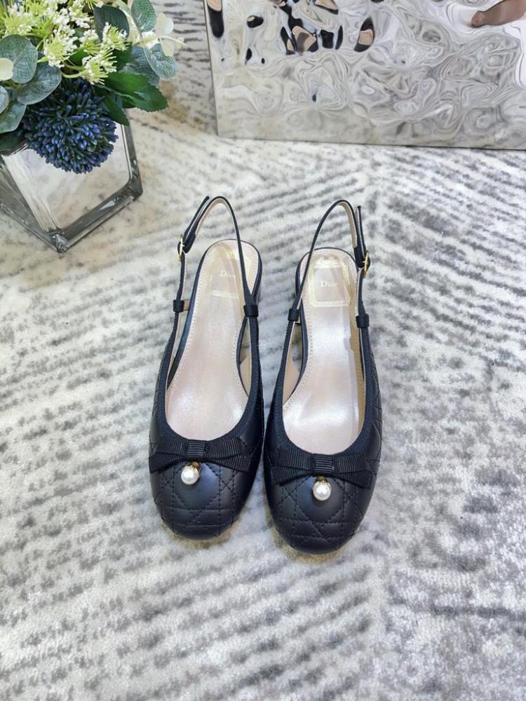 Dior Cannage Pearl Ballet Flats