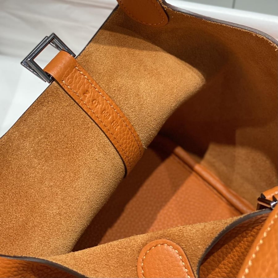 شنطة هيرميس بيكوتين مقاس 18 - Orange