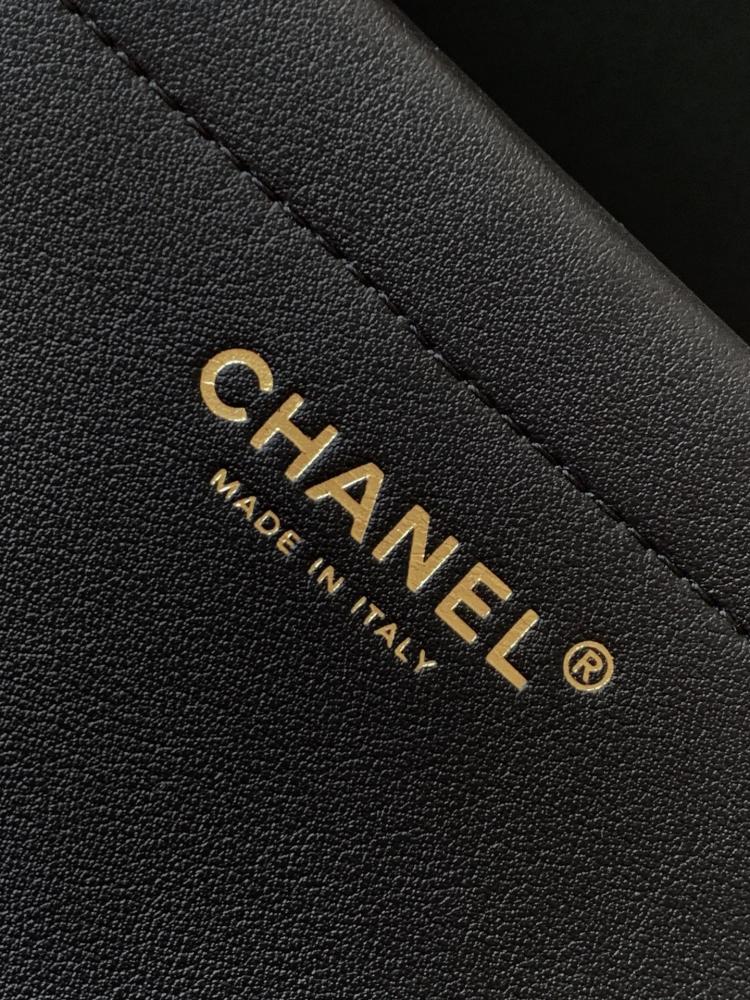 Chanel 26s Tweed and Leather Baguette Bag
