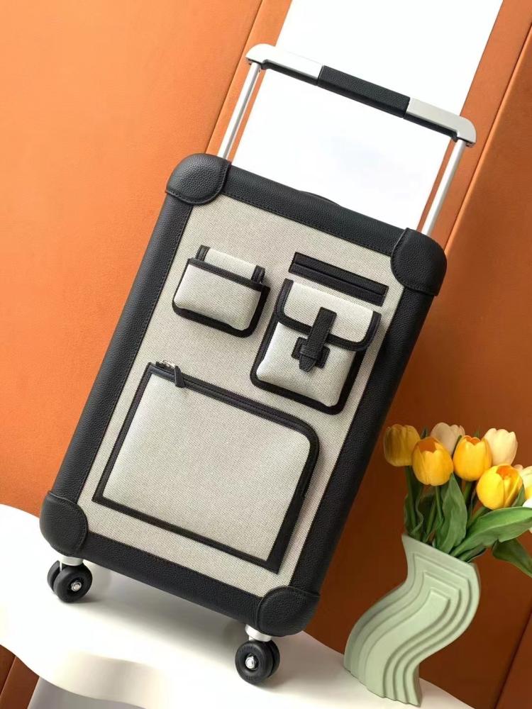 Hermès R.M.S Cabin Suitcase Canvas & Leatheer