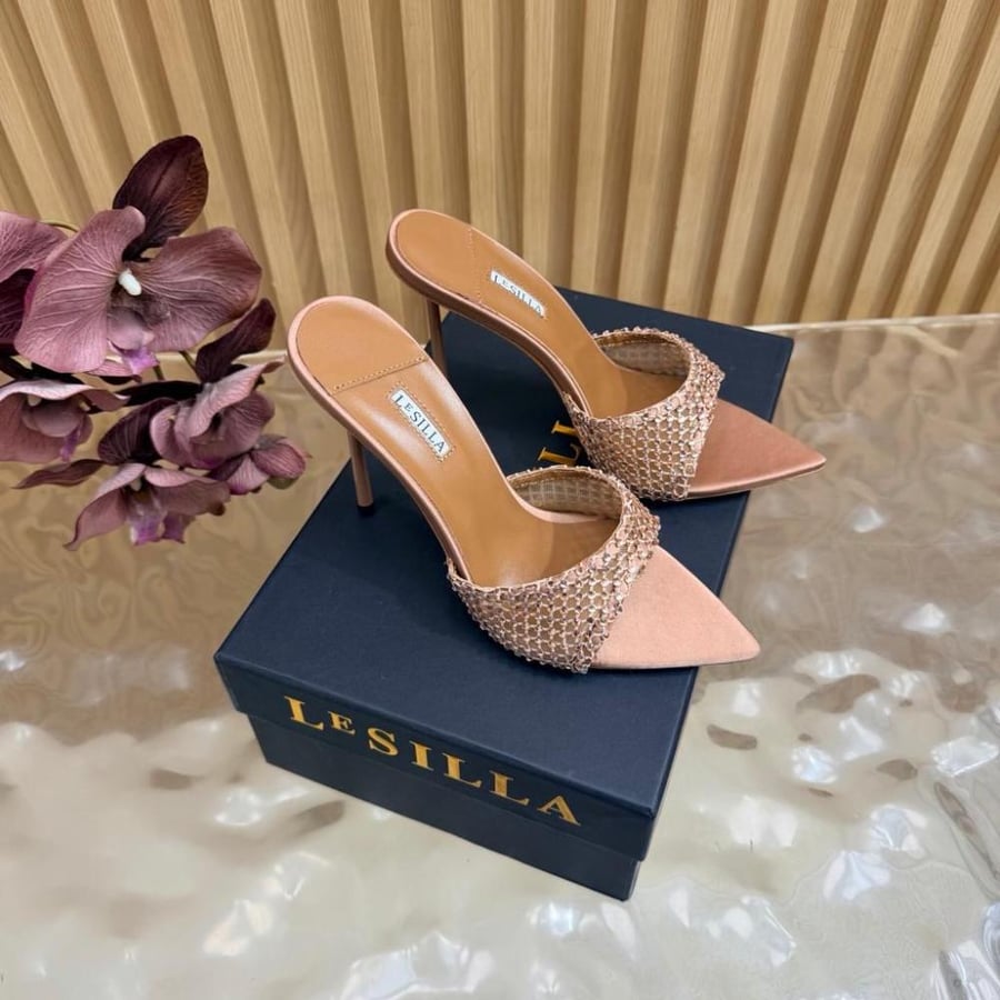 Le Silla Gwen / Ivy Crystal Embellished Mesh Mule