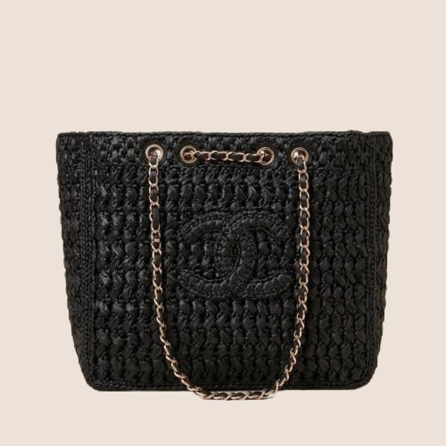 Chanel Deauville / Shopping Tote in Crochet Raffia