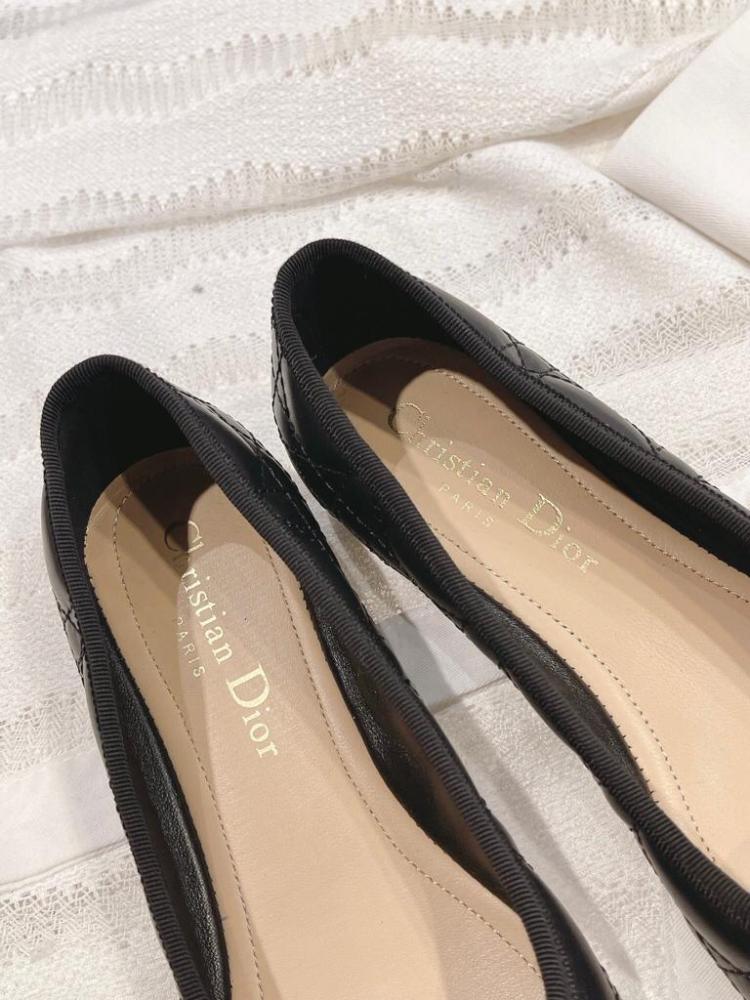 Dior Cannage Pearl Ballet Flats