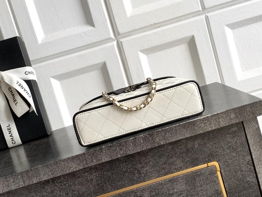Chanel 26s Tweed and Leather Baguette Bag