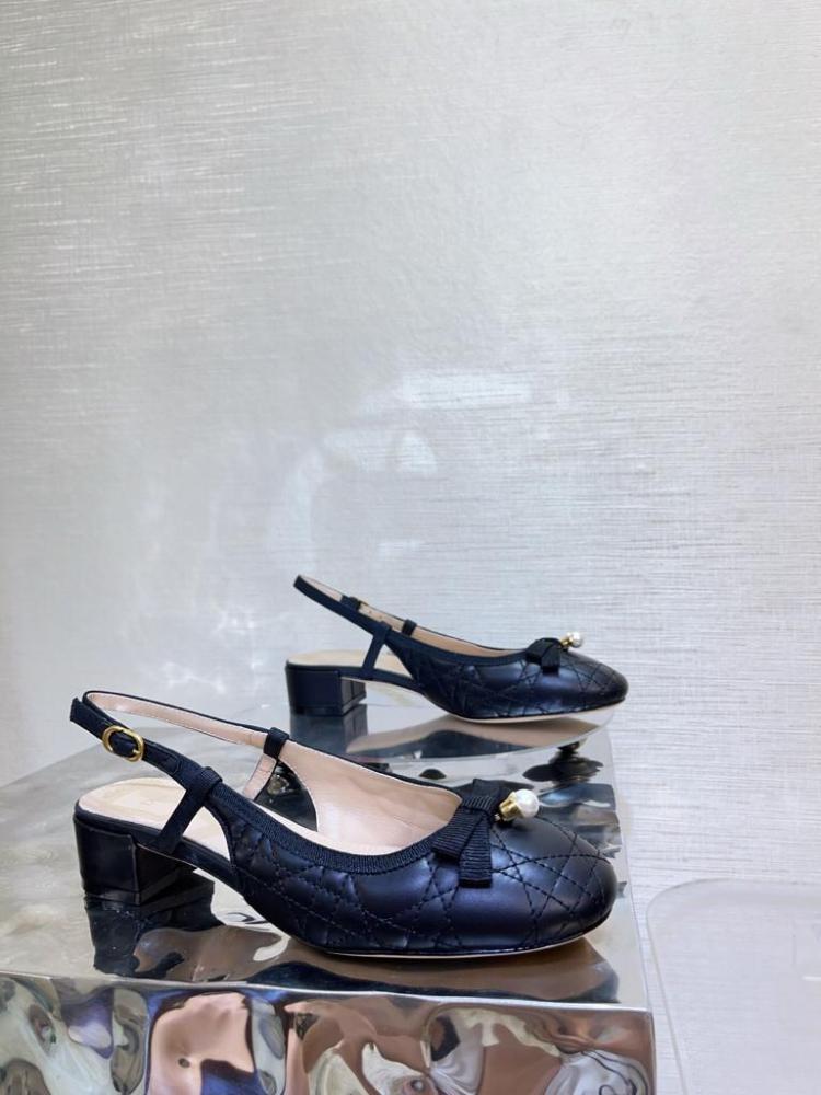 Dior Cannage Pearl Ballet Flats