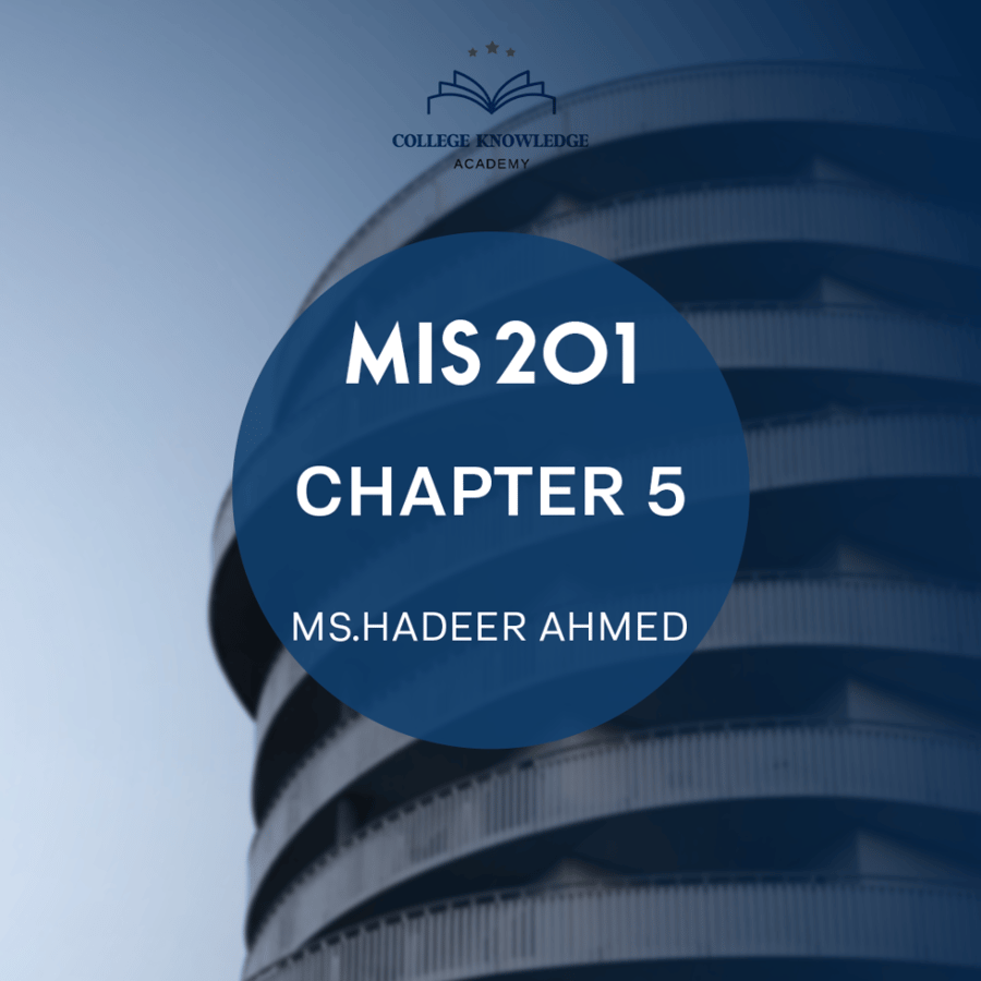 MIS 201 - Chapter 5