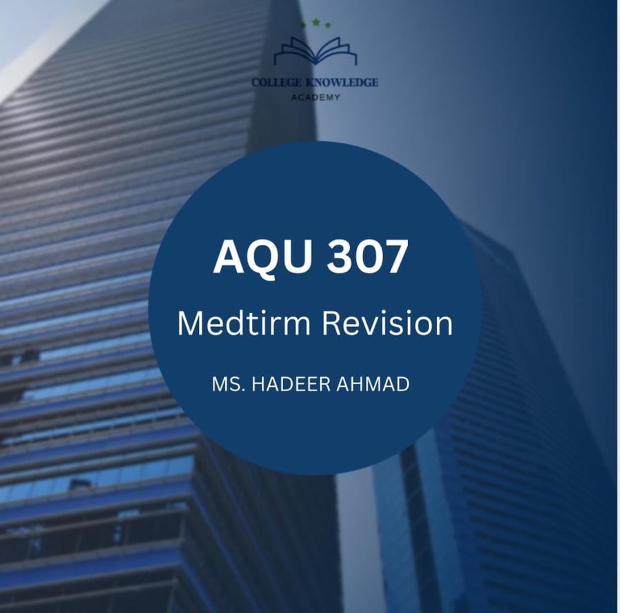 QUA 307 | Medtirm Revision 1