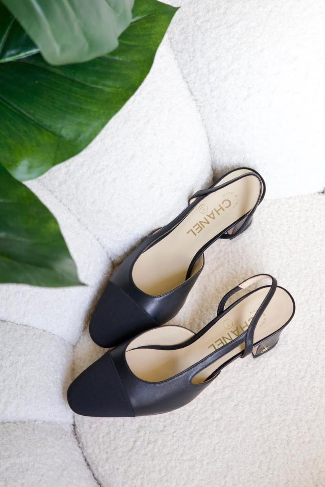 cha shoes glossy black
