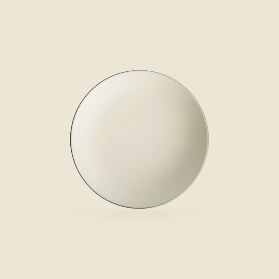 ROUND PLATE GRAY 26,6x5,7 cm OPEN BUFFET MELAMINE | طبق دائري رمادي 26.6 × 5.7 سم، بوفيه مفتوح، مصنوع من الميلامين