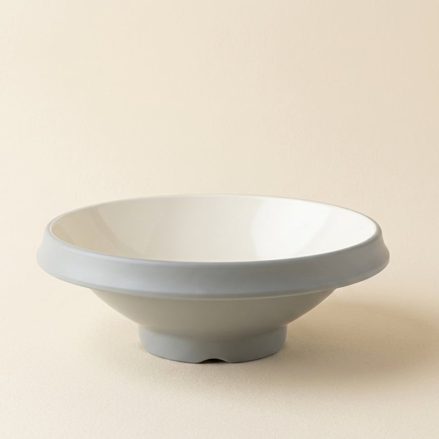 ROUND BOWL GRAY 21,3x7 cm OPEN BUFFET MELAMINE | وعاء دائري رمادي اللون، 21.3 × 7 سم، بوفيه مفتوح، مصنوع من الميلامين