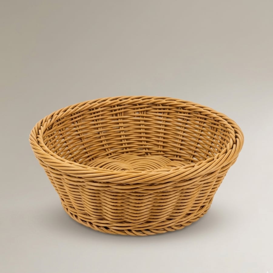 سلة بلاستيكية دائرية بحجم 19x19x7 سم