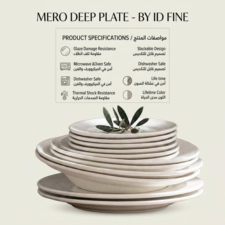 صحن عميق بحواف cm 23  من FRAME