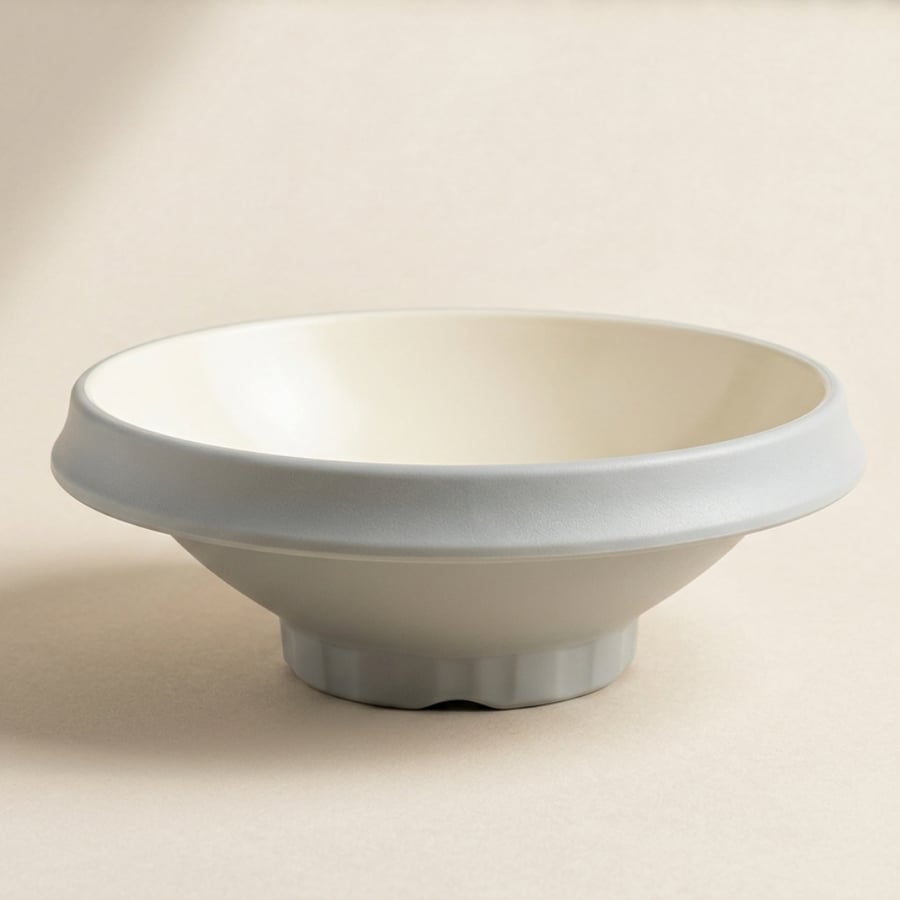 ROUND BOWL GRAY 21,3x7 cm OPEN BUFFET MELAMINE | وعاء دائري رمادي اللون، 21.3 × 7 سم، بوفيه مفتوح، مصنوع من الميلامين