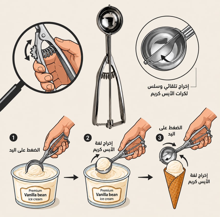 ملعقة آيس كريم 59 مم
