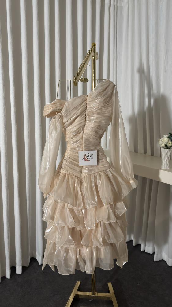 Layered crinkle dress