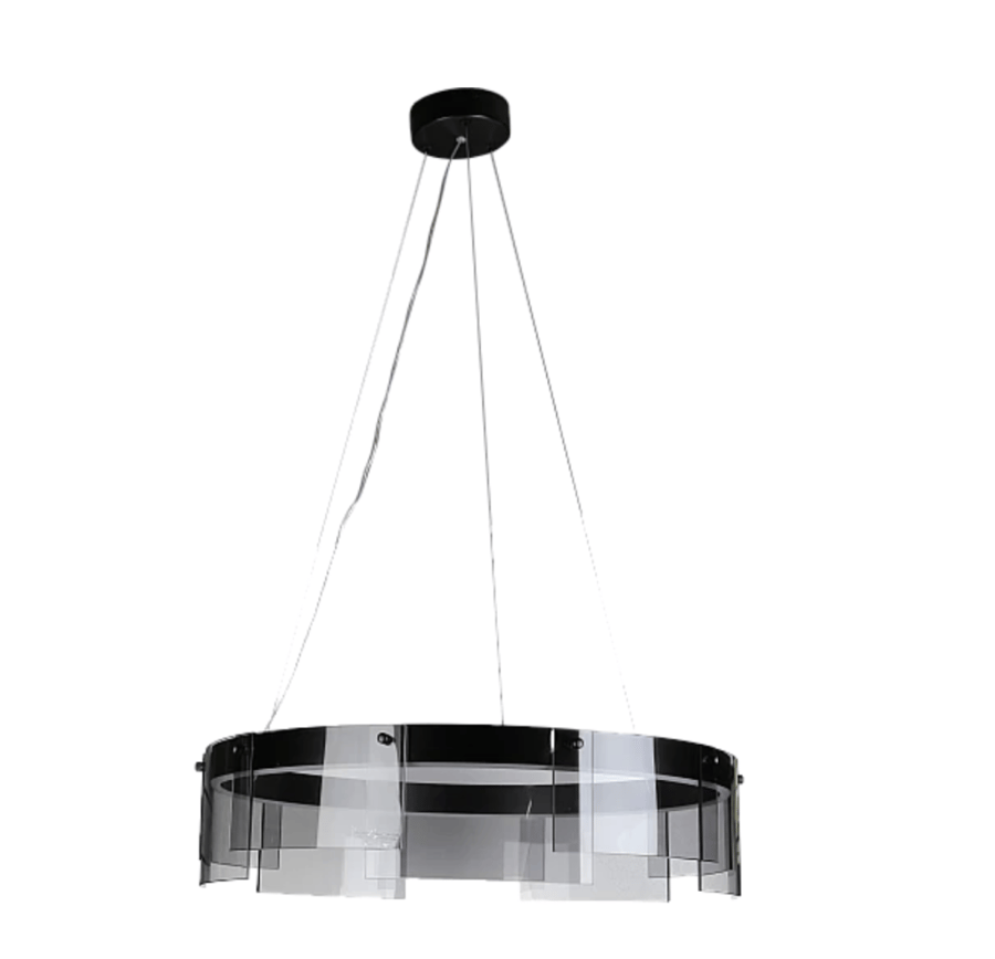Modern black chandelier with 3 lights, 36 watts, diameter 600 mm
