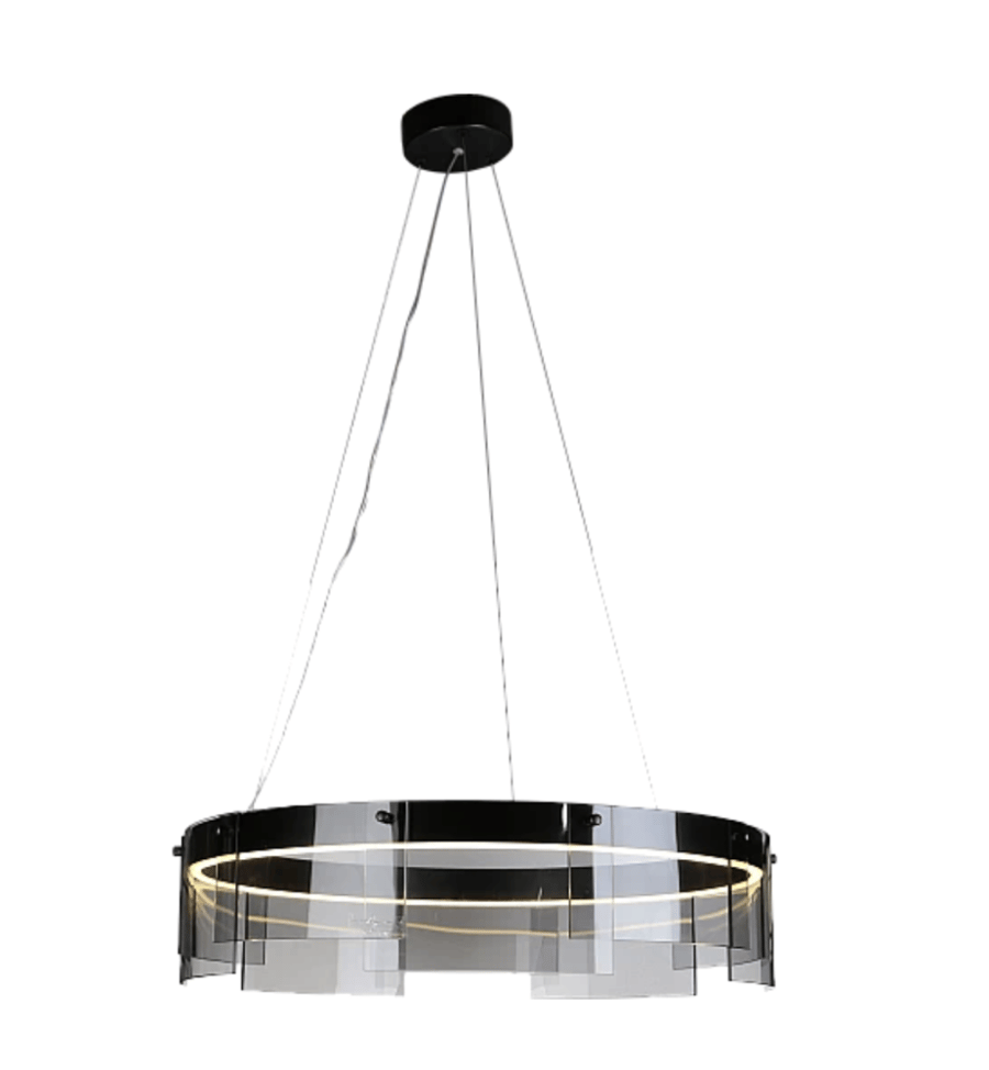 Modern black chandelier with 3 lights, 36 watts, diameter 600 mm