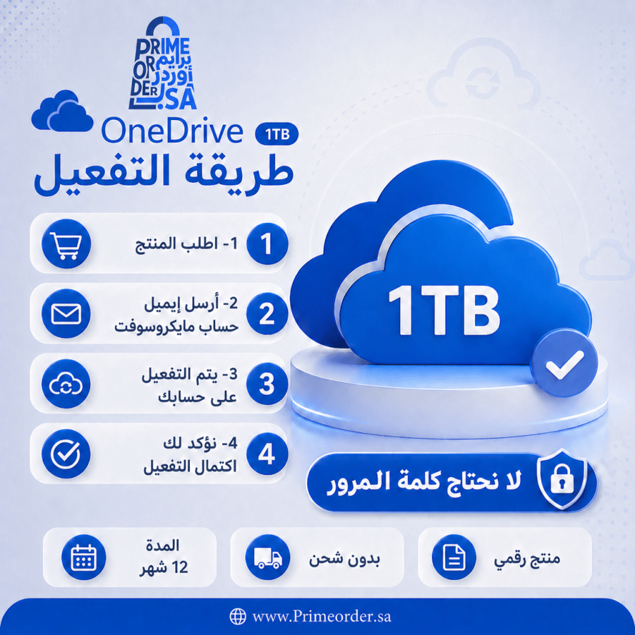 OneDrive 1TB - Cloud storage subscription for a Microsoft account