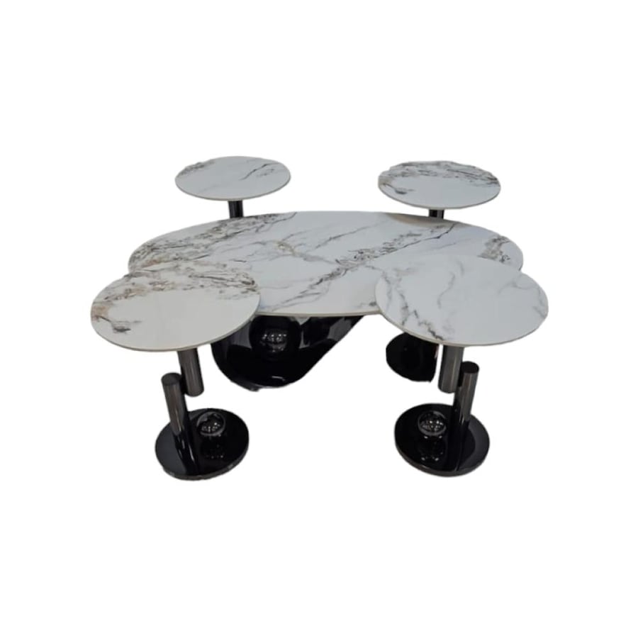 Ceramic serving table set 5 pieces - black