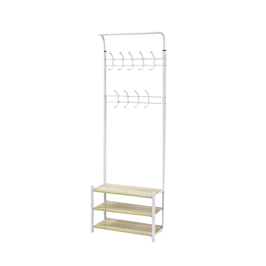 Clothing display stand with storage shelves size 190*65 cm