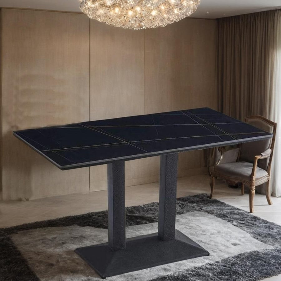 Single ceramic dining table size 75*70*130 cm