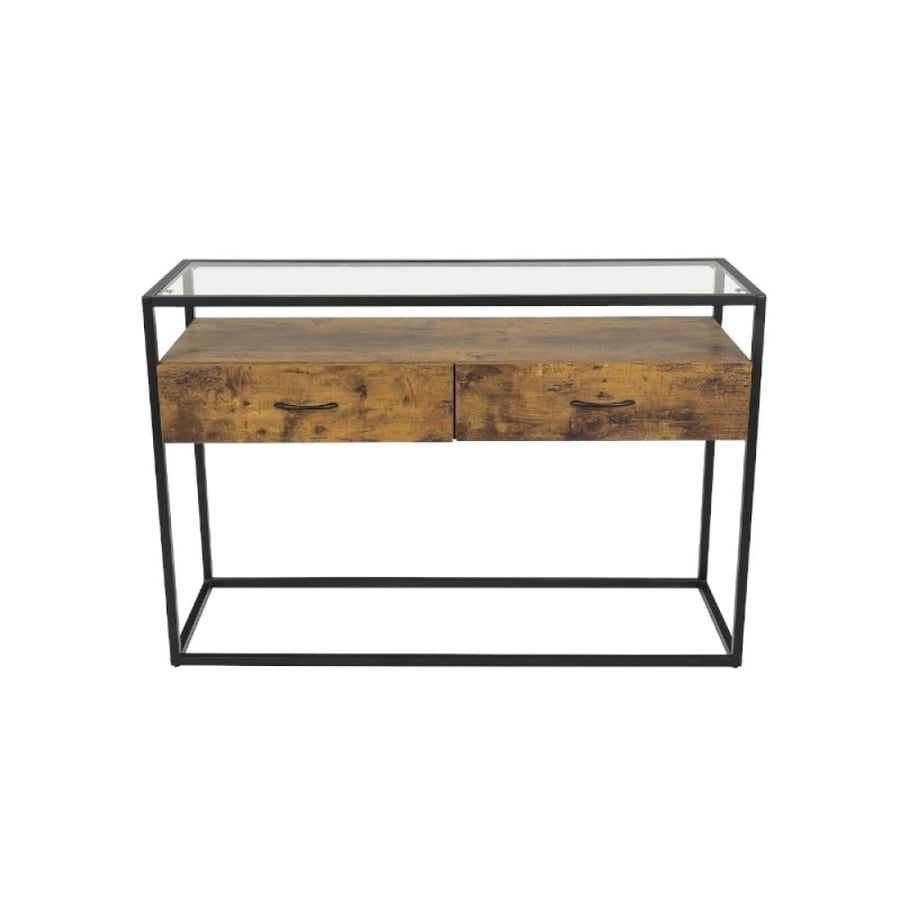 Wooden reception entrance with glass 80x120x40 cm