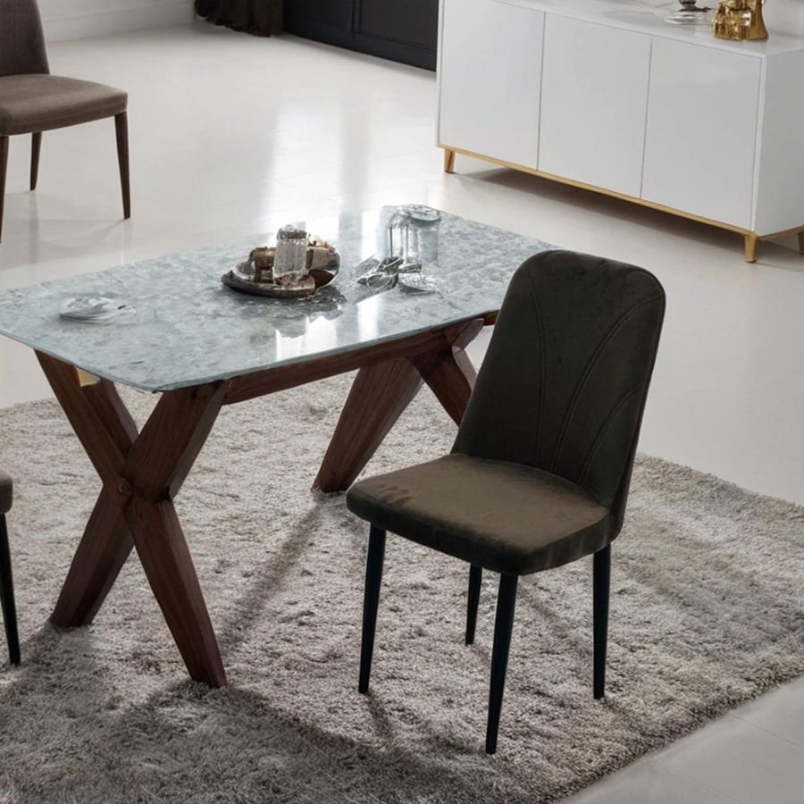 Single velvet chair