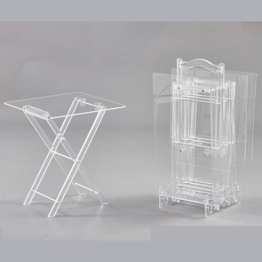 Acrylic serving tables set of 4 pieces with holder