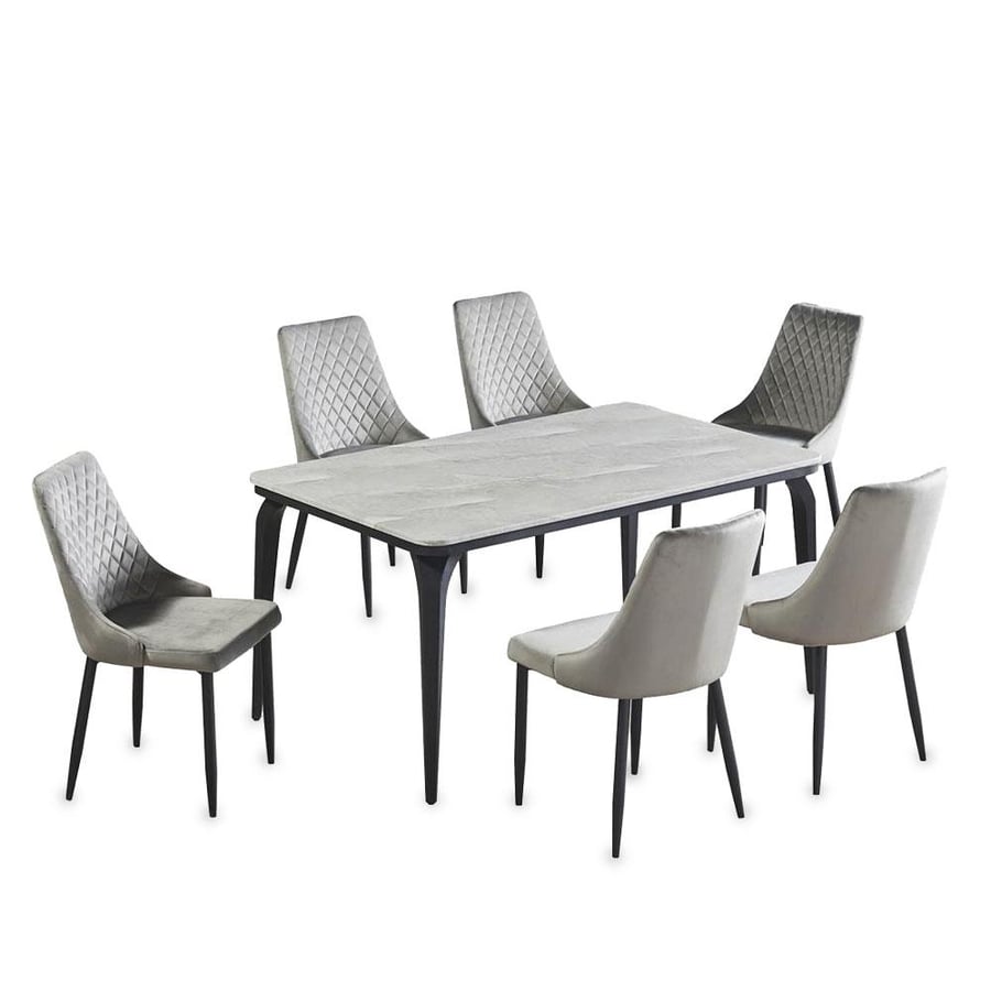 Marble dining table 6 chairs