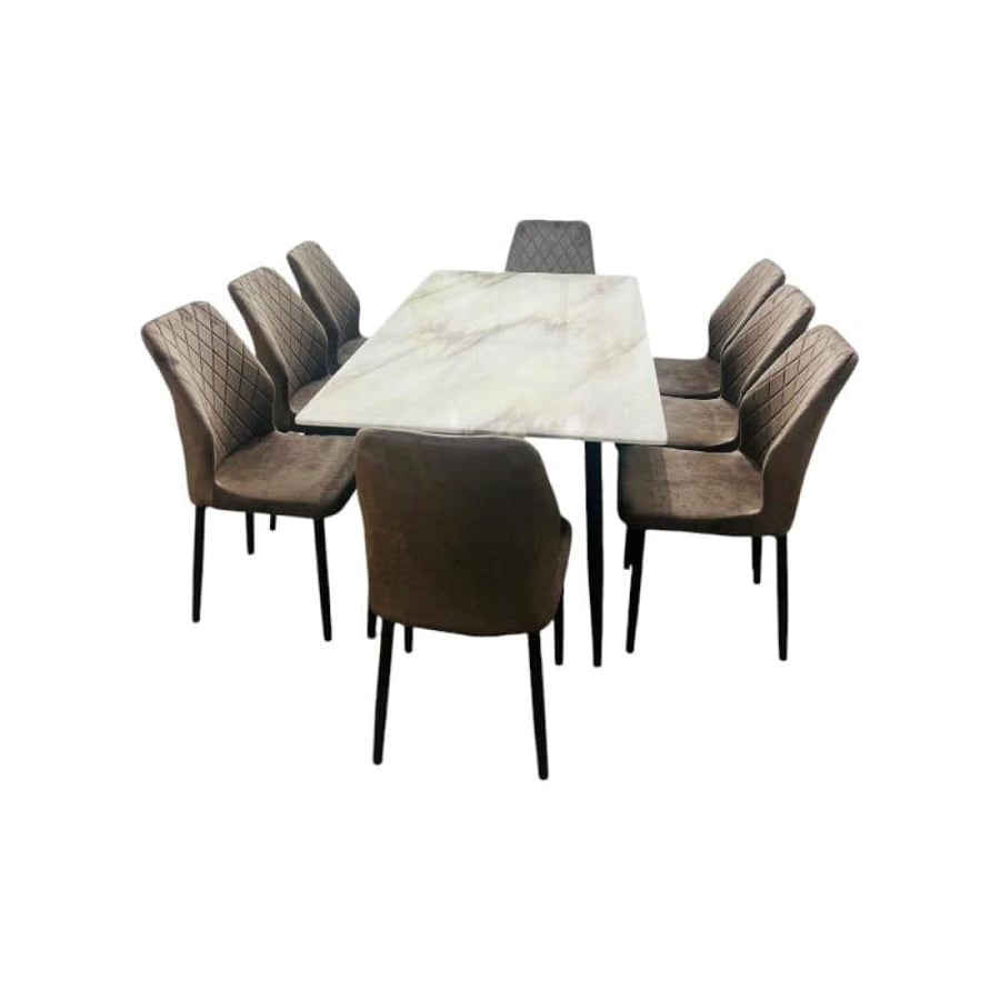 Ceramic dining table 8 chairs
