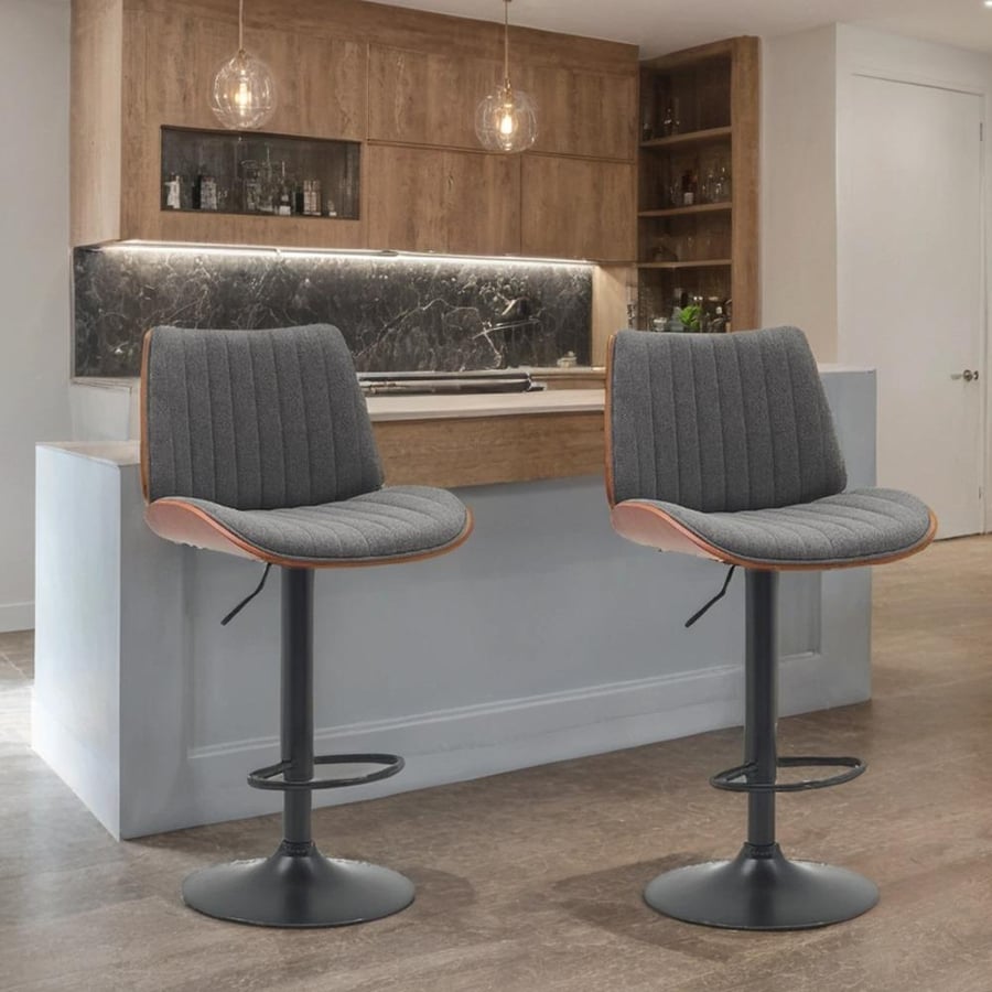Gray fabric Bostam chair