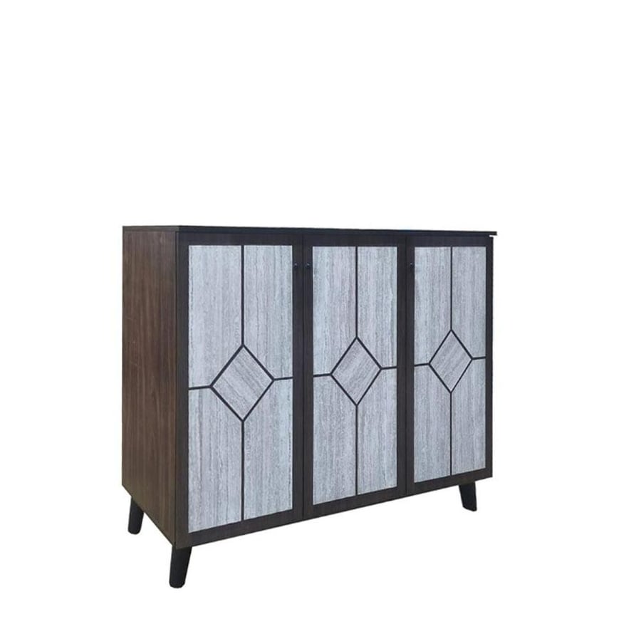 Malaysian multi-purpose wooden shoe cabinet, 3-door, size 91*34*120 cm