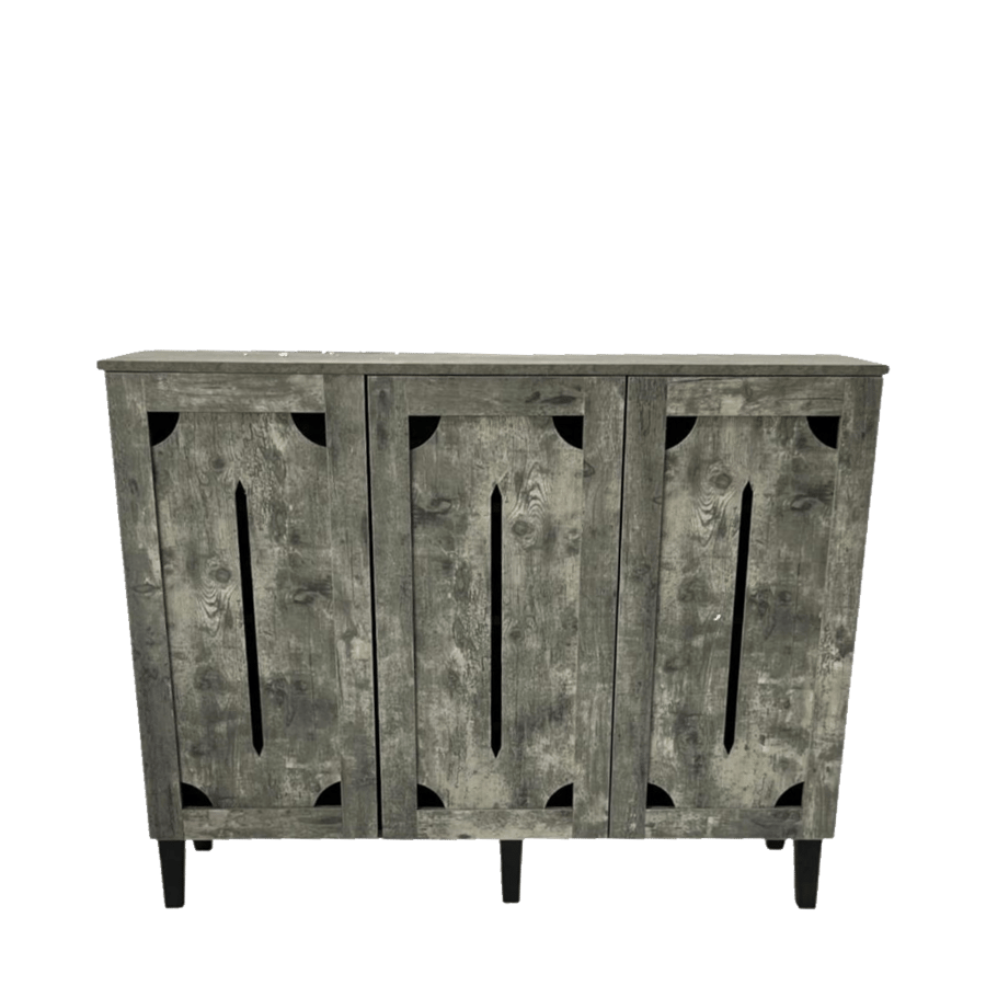 Multifunctional wooden shoe cabinet with 3 doors