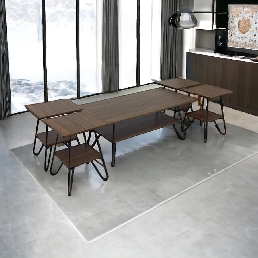 Wooden service tables 5 pieces