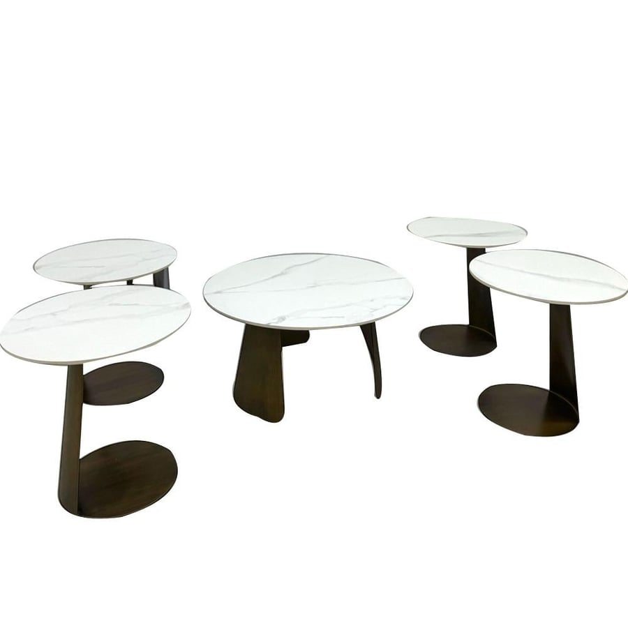 Set of 5 ceramic tea tables