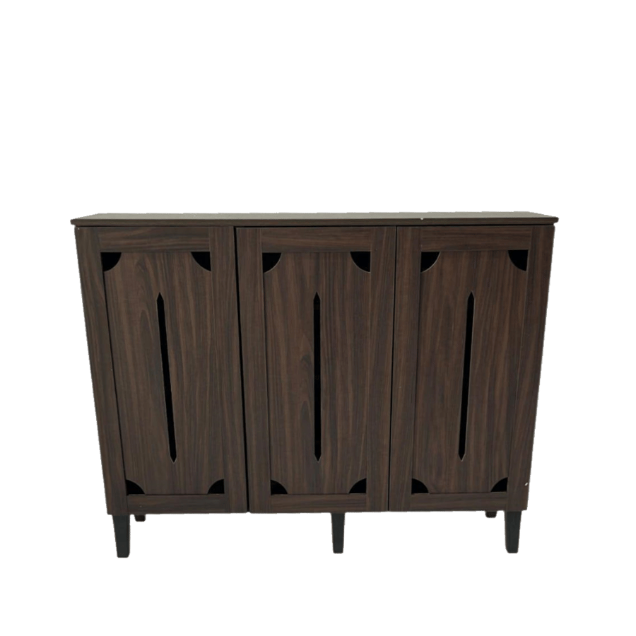 Multifunctional wooden shoe cabinet with 3 doors