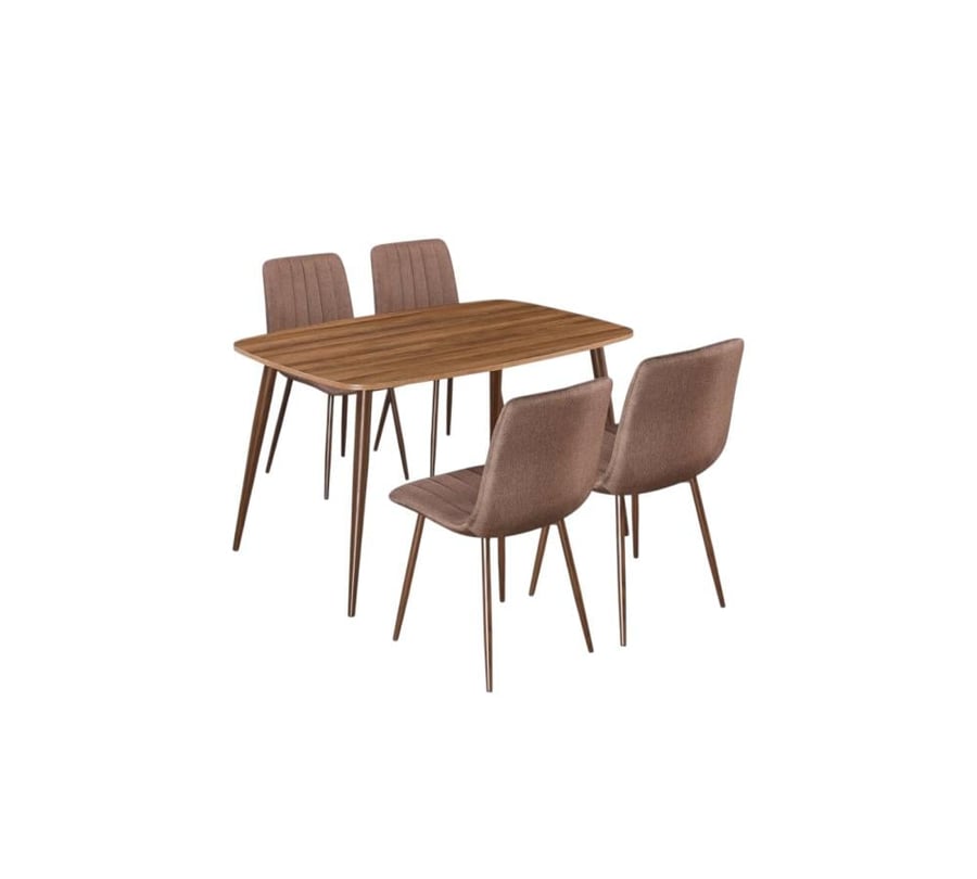 Wooden brown dining table 4 chairs 75*80*130