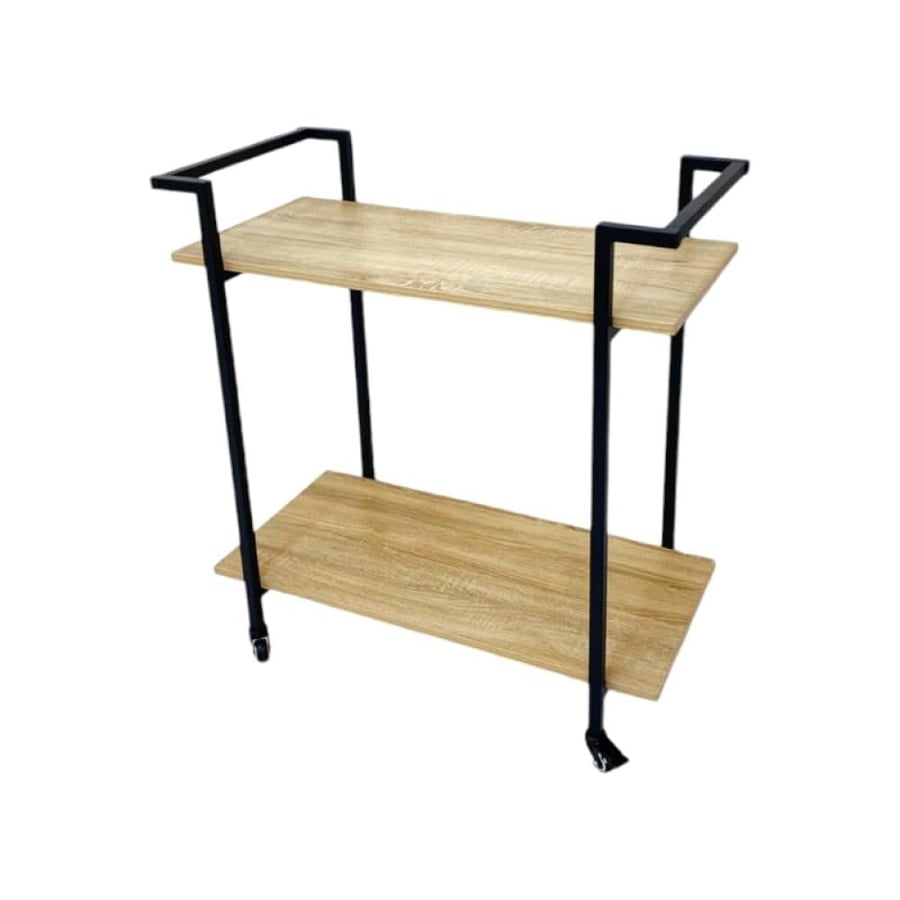 Wooden beige serving cart