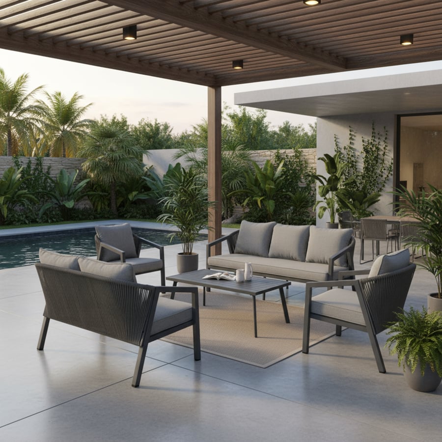Outdoor seating for 7 people