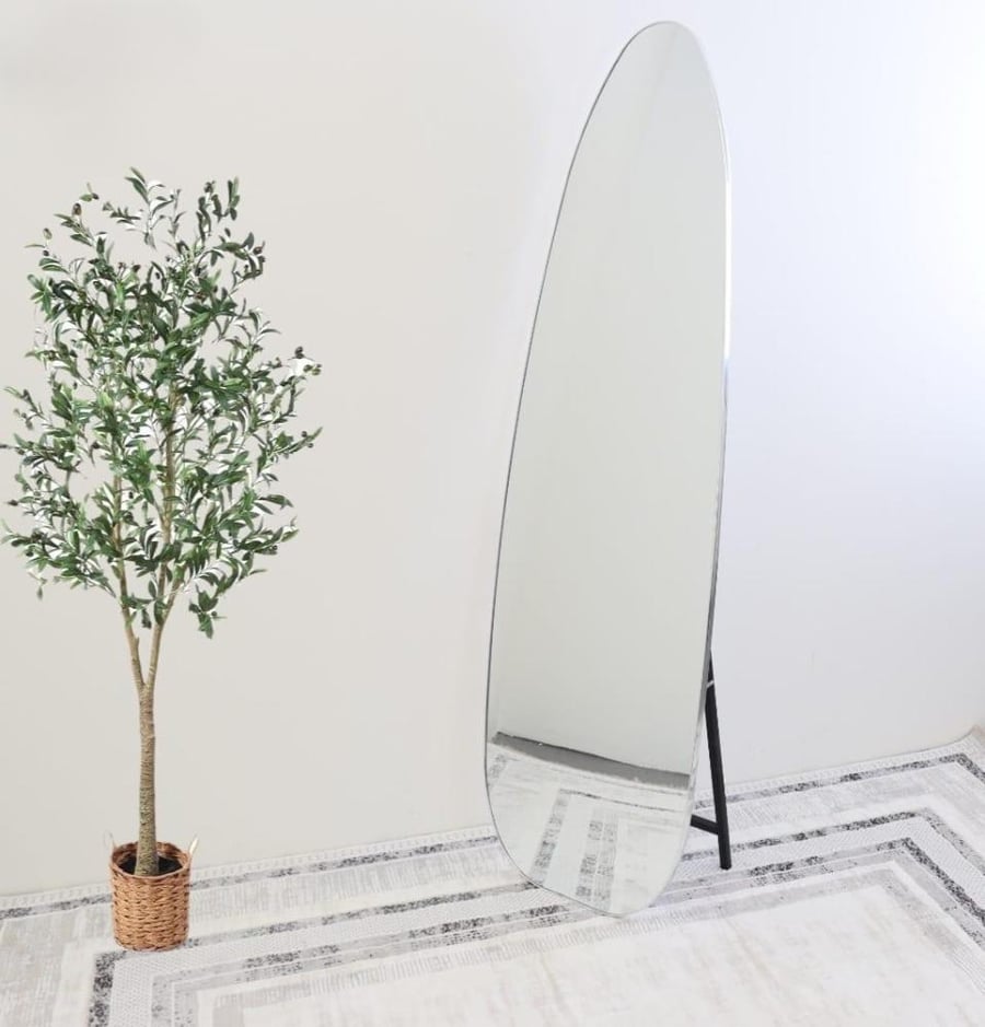 Silver frame standing mirror size 50×165 cm