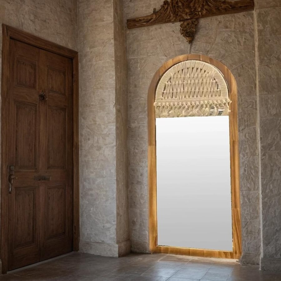 مرايا حواف خشب مقاس 60*160 سم