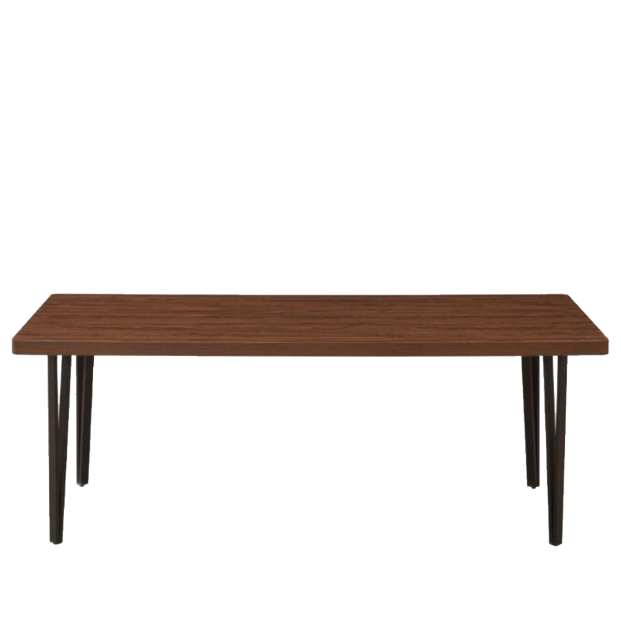 Wooden dining table with 8 chairs, size 75*100*200 cm