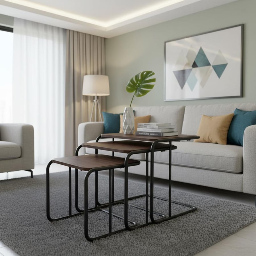 طقم طاولات بتصميم عصري وأنيق