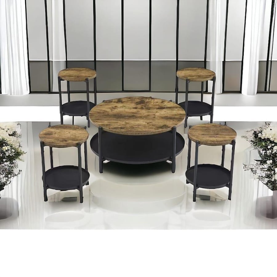Wooden tea table set 5 pieces