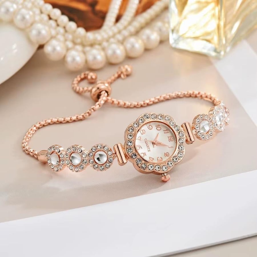 ساعات نسائية أنيقة من حجر الراين موضة السيدات سوار حزام كوارتز ساعة اليد Reloj Mujer بنات ساعة هدية (بدون صندوق)