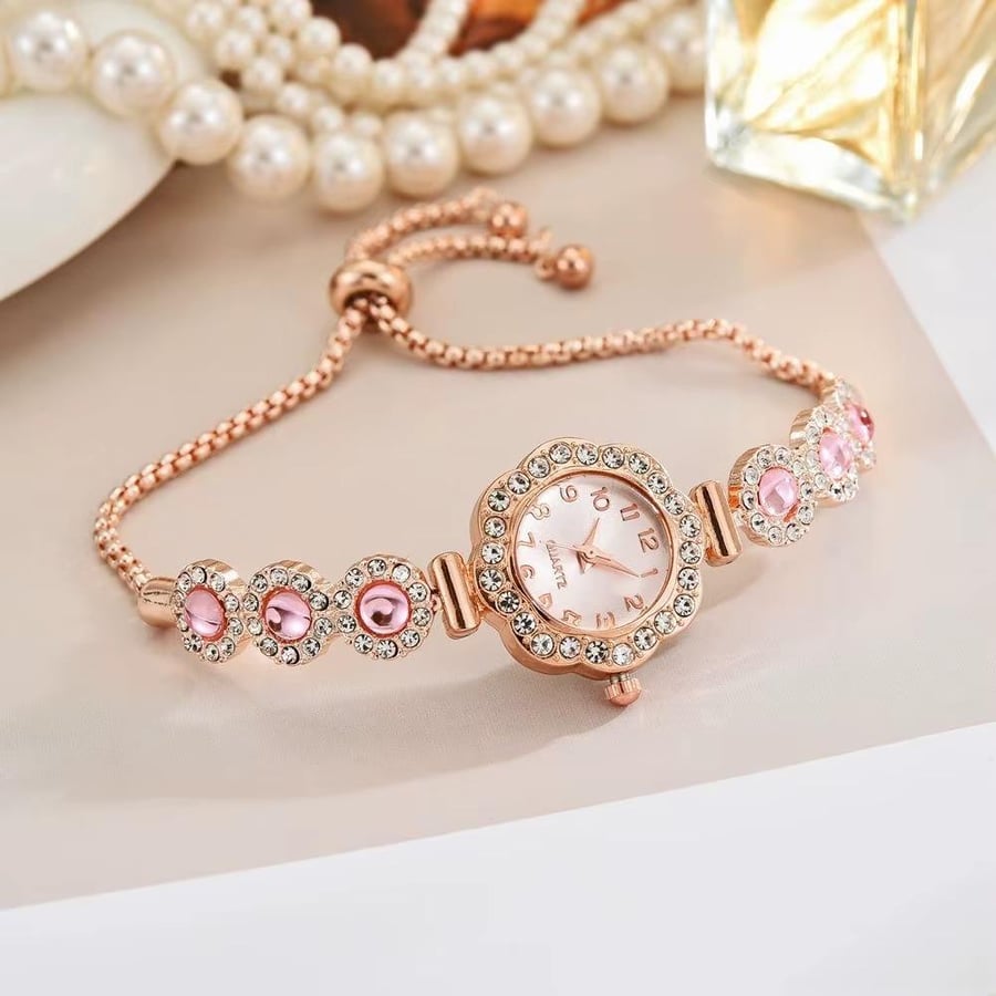 ساعات نسائية أنيقة من حجر الراين موضة السيدات سوار حزام كوارتز ساعة اليد Reloj Mujer بنات ساعة هدية (بدون صندوق)