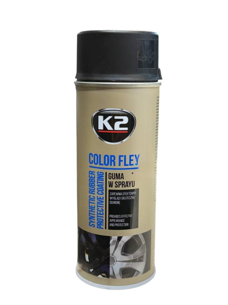 K2 COLOR FLEY – طلاء مطاطي سبراي لحماية الجنط والأسطح بلمسة أنيقة ومقاومة للخدش