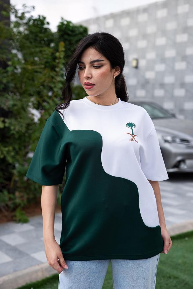 تيشيرت اليوم الوطني السيفين والنخلة